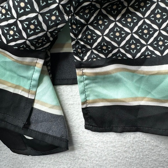 Dana Buchman Women Geometric Print Tunic Long Sleeve Blouse Top Size 12 - Picture 10 of 13